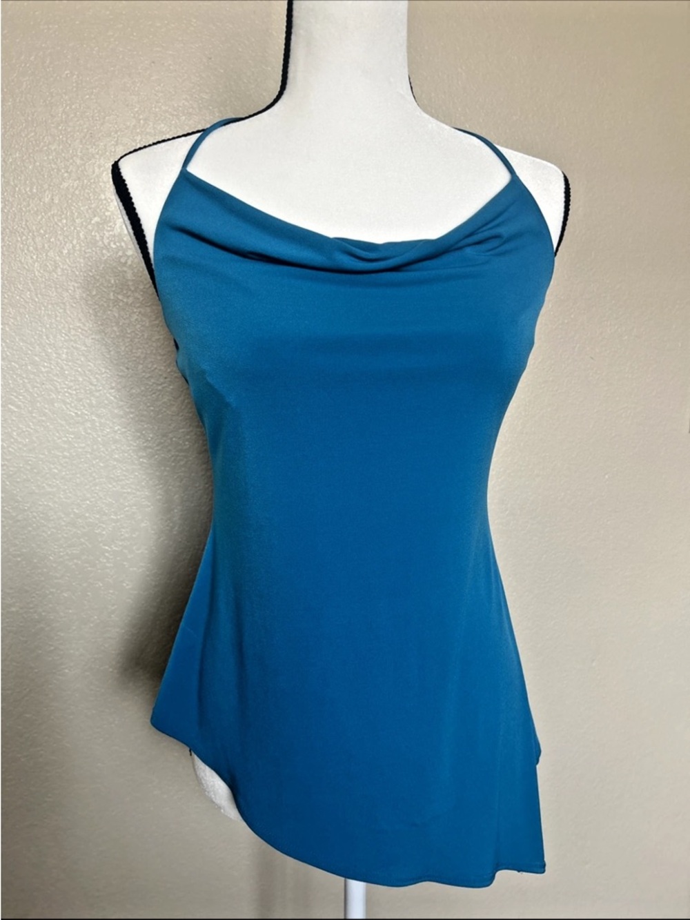Maurices Teal Cowl Neck Spaghetti Strap Camisole